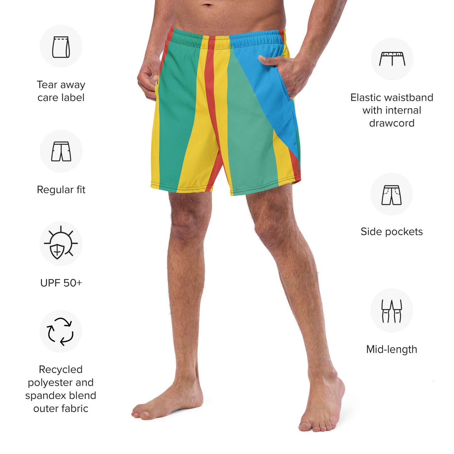 RAY OF LIGHT Men's Swim Trunks