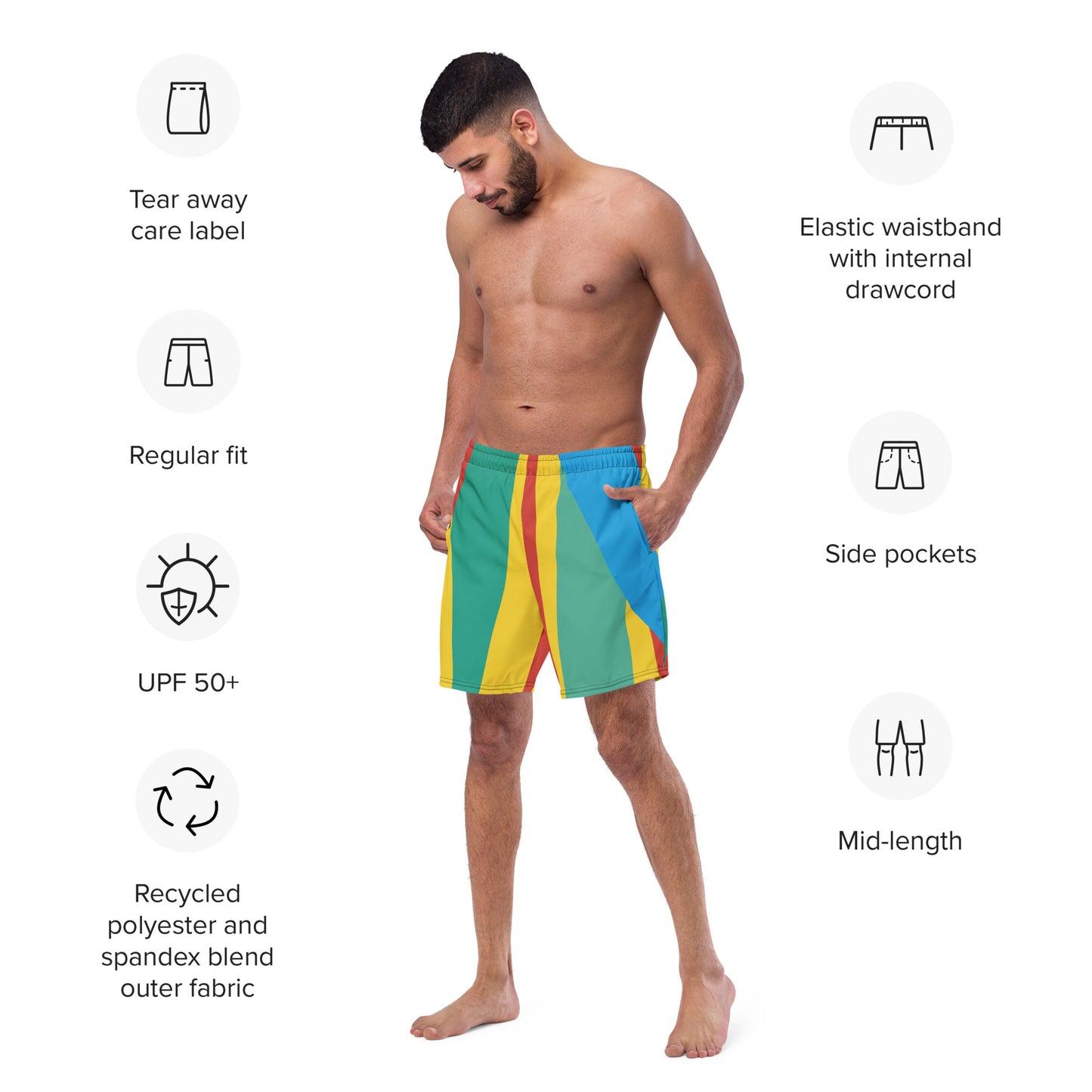 RAY OF LIGHT Men's Swim Trunks