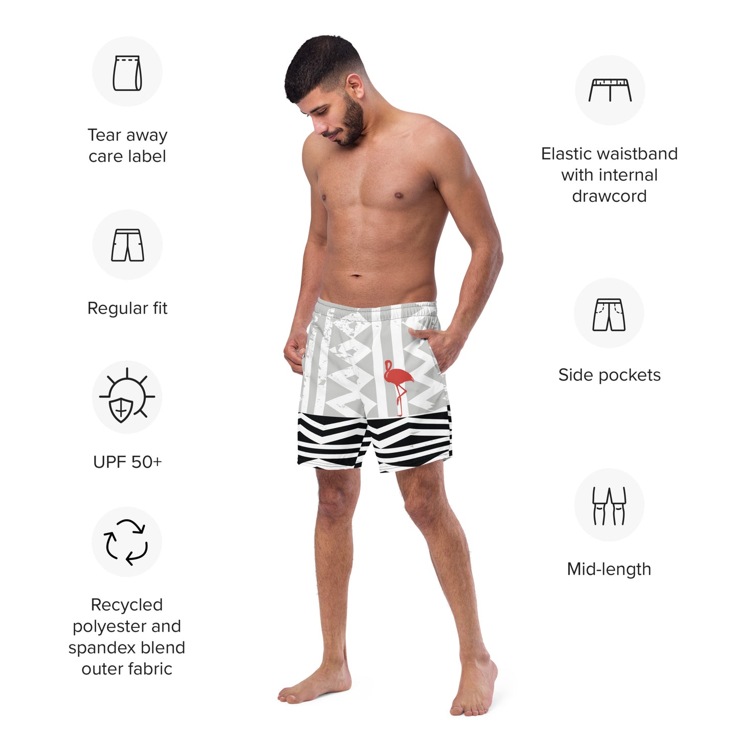 ONE STEP AT A TIME Swim Trunks