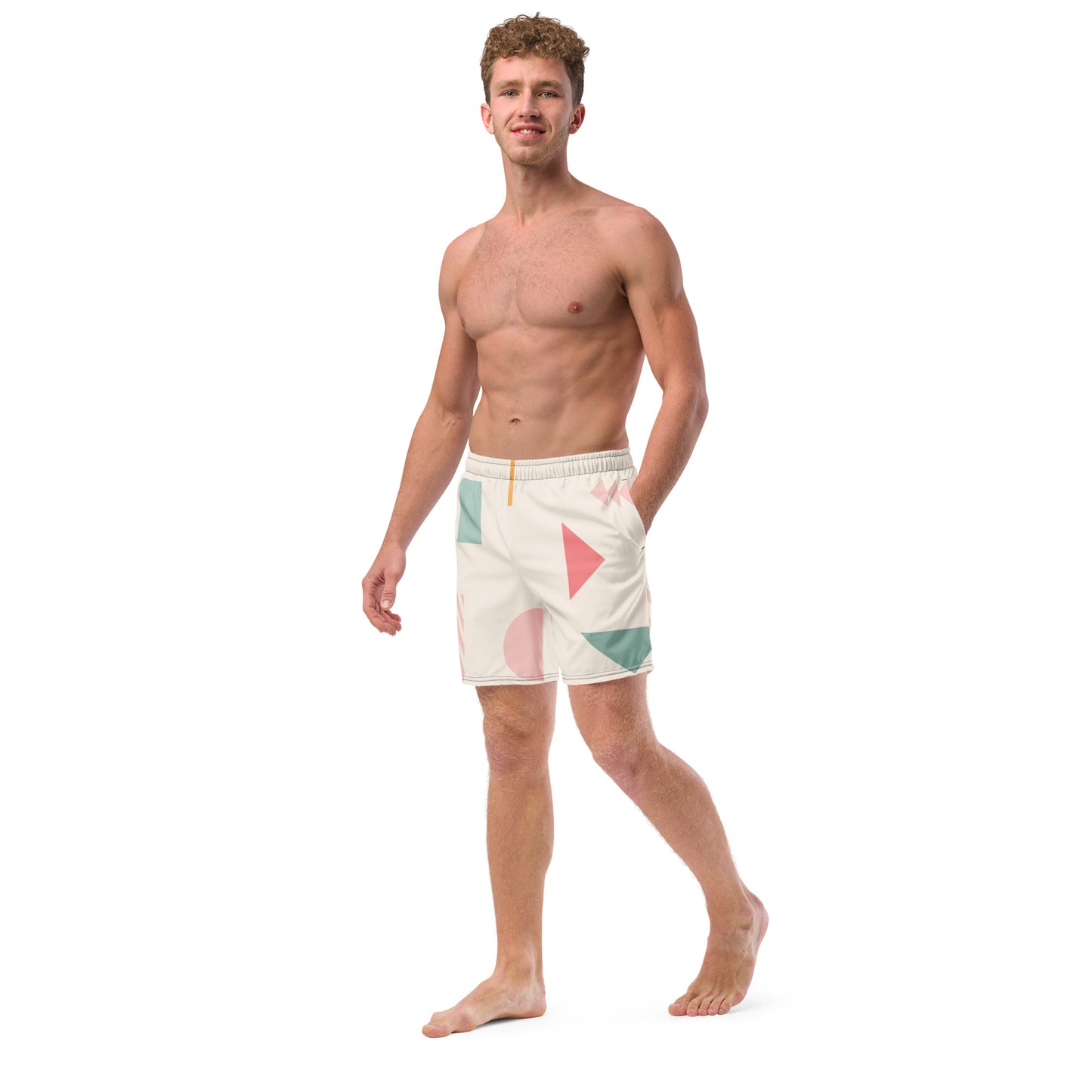 UNIQUE Men's Swim Trunks (Cream)