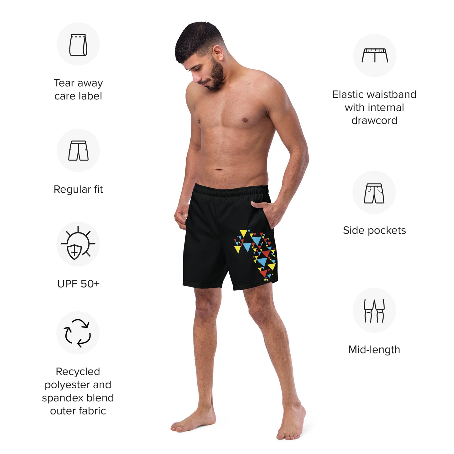AFRICA IS ELECTRIC Men's Swim Trunks - SOULSKY 