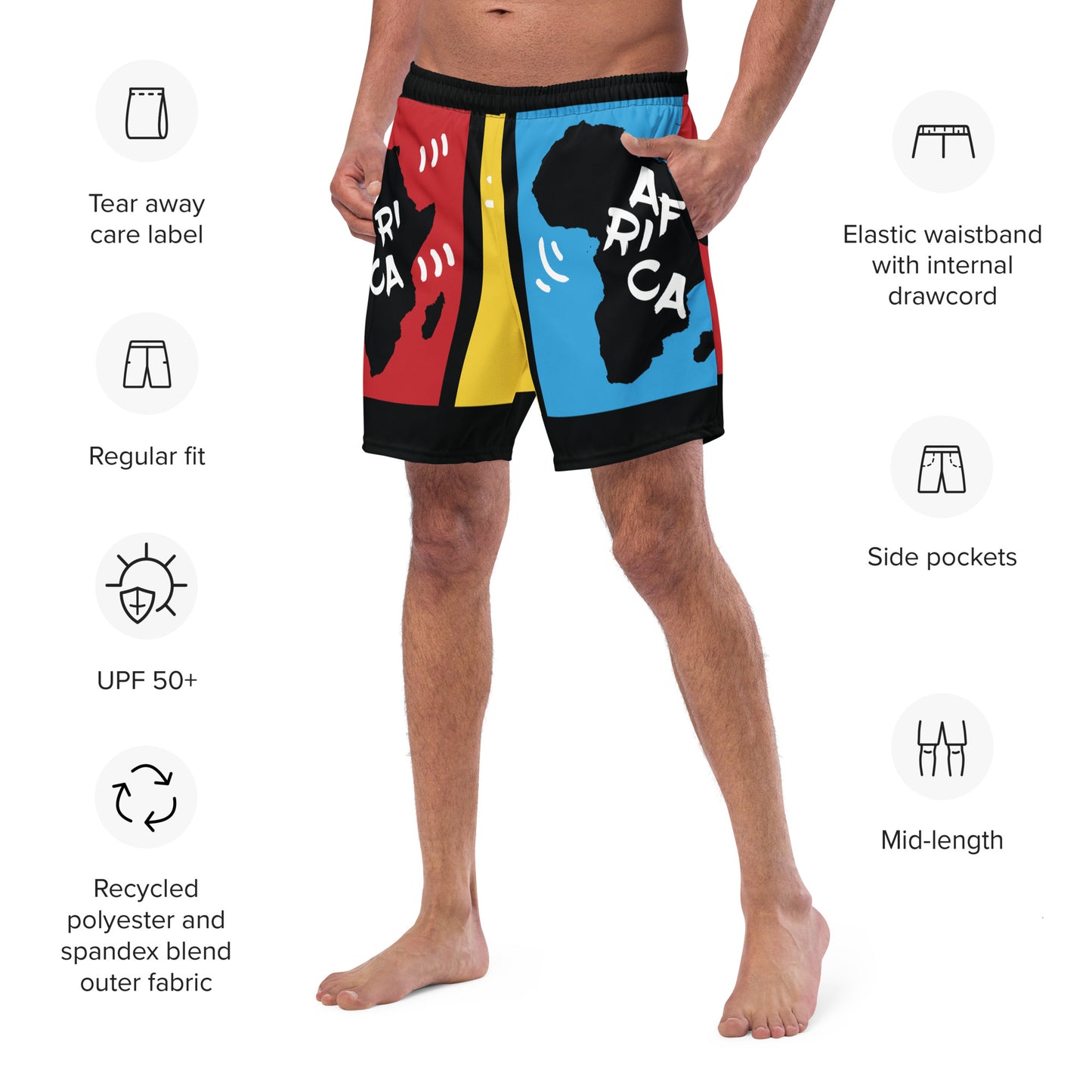 AFRICA PRIMARY Men's Swim Trunks