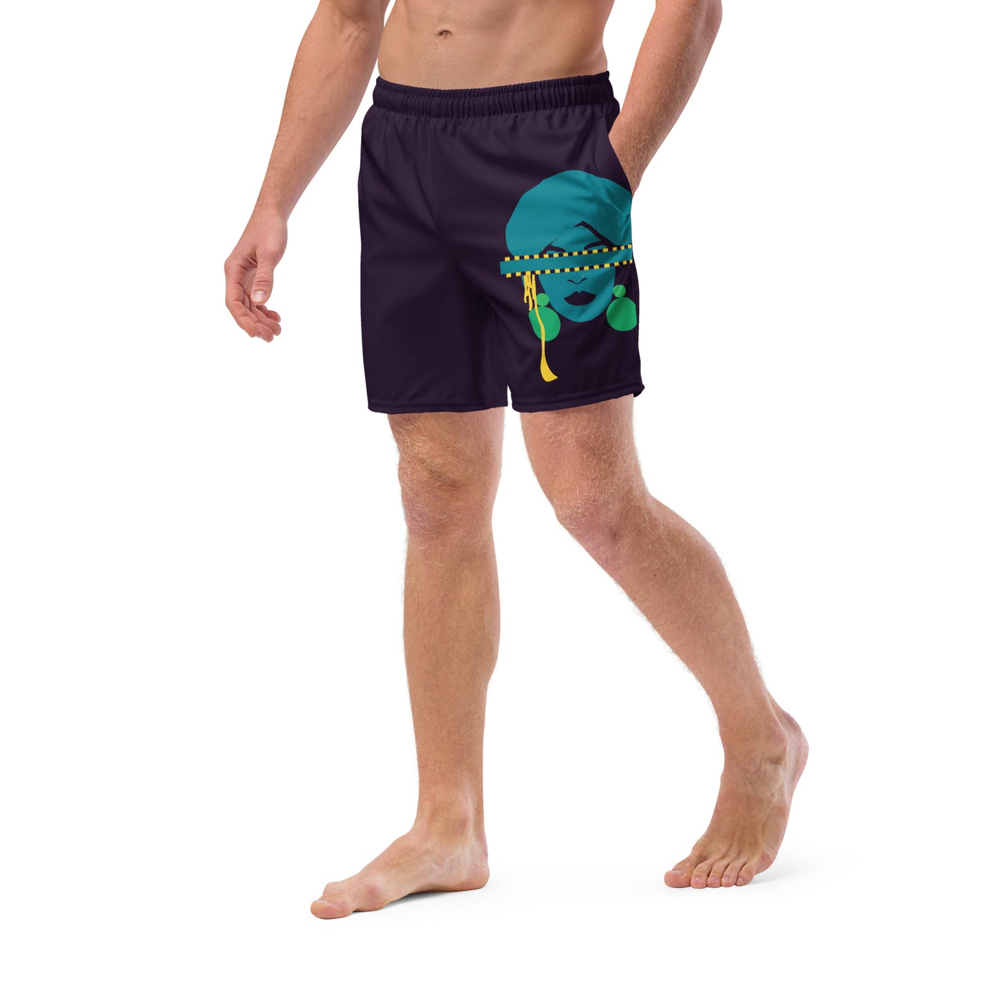 TRUTH SEEKER Men's Swim Trunks (Blue)