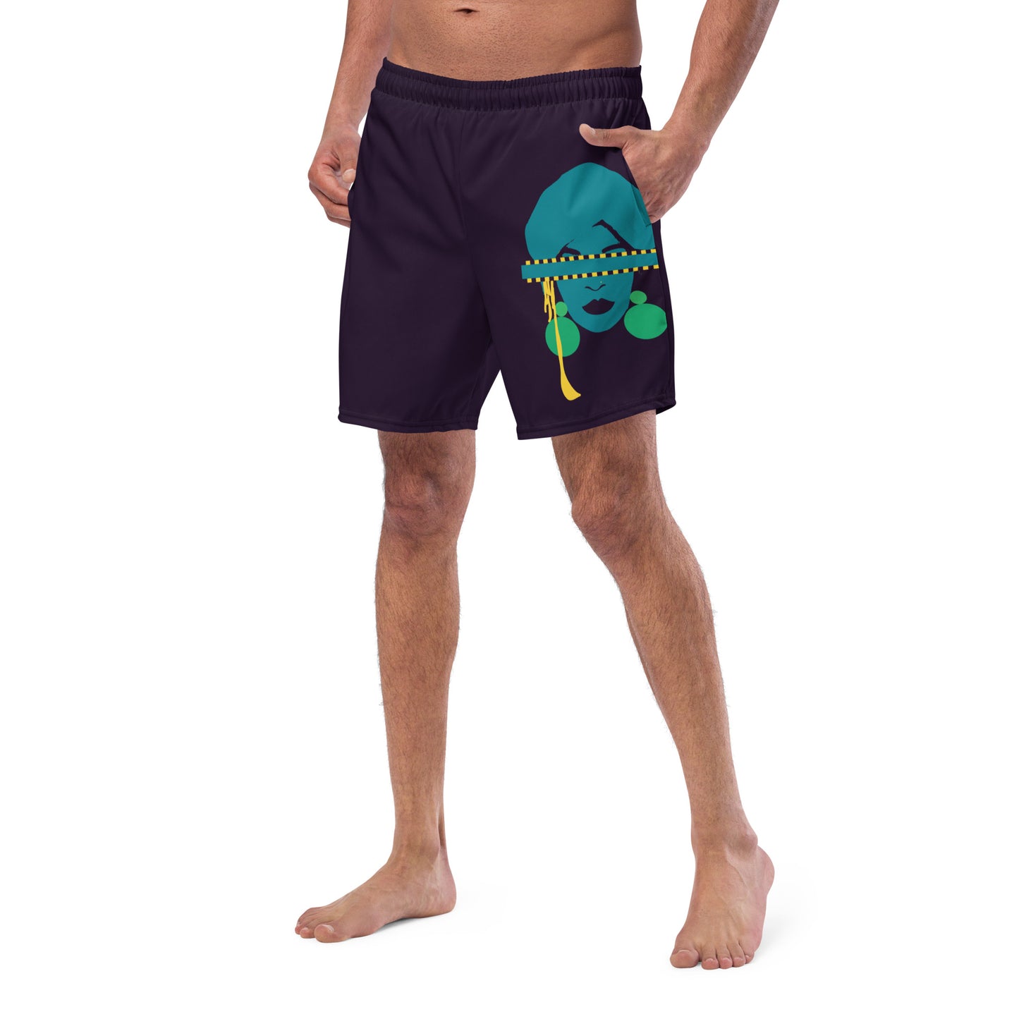 TRUTH SEEKER Men's Swim Trunks (Blue)