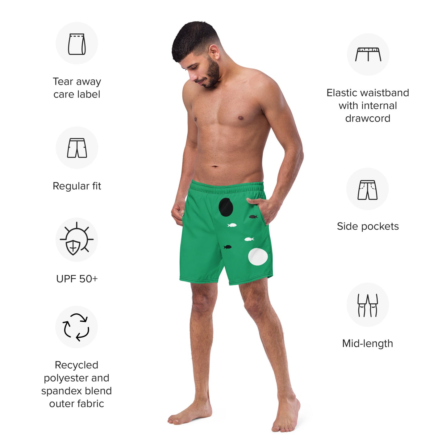 HARMONIZE Men's Swim Trunks