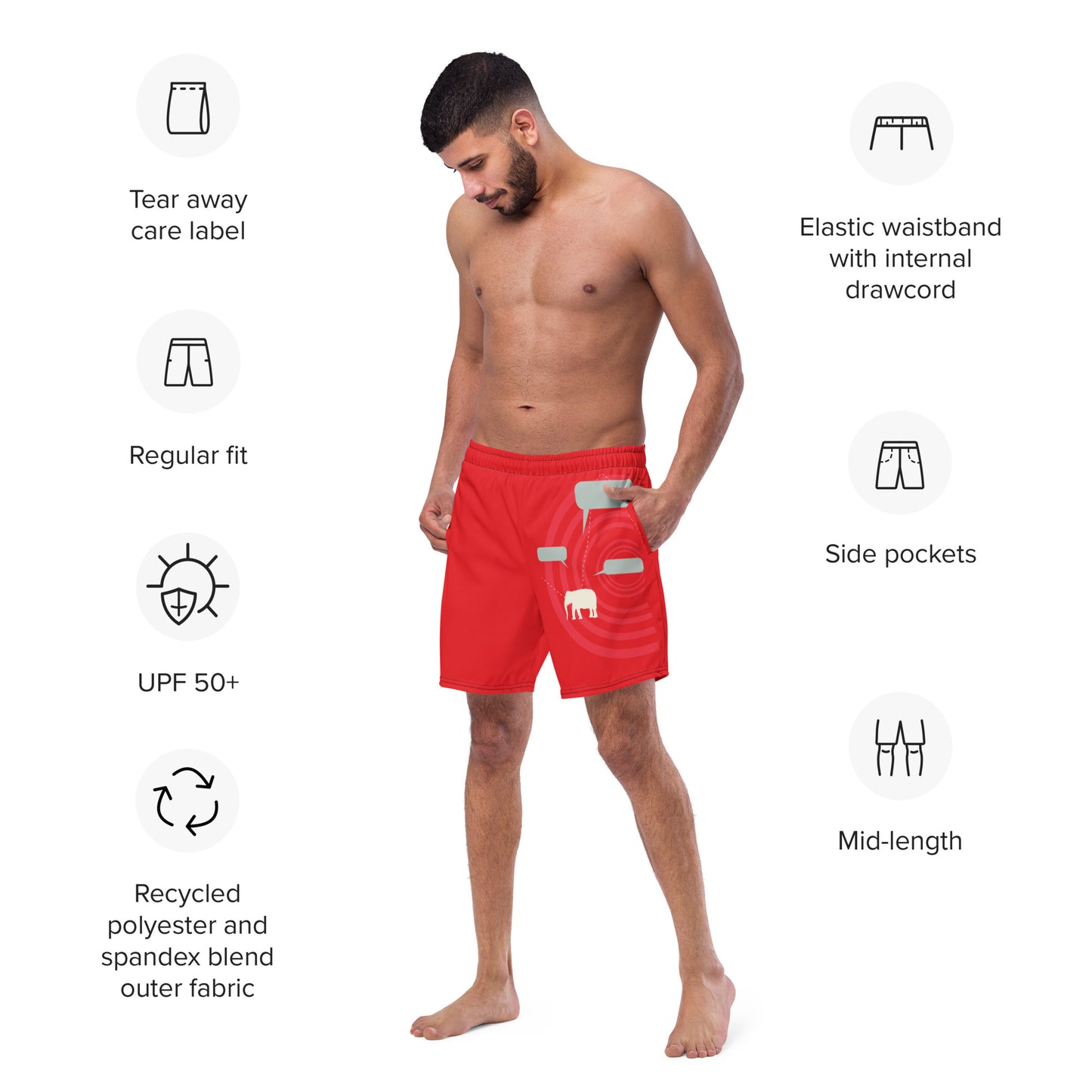 EXPRESS YOURSELF Men's Swim Trunks