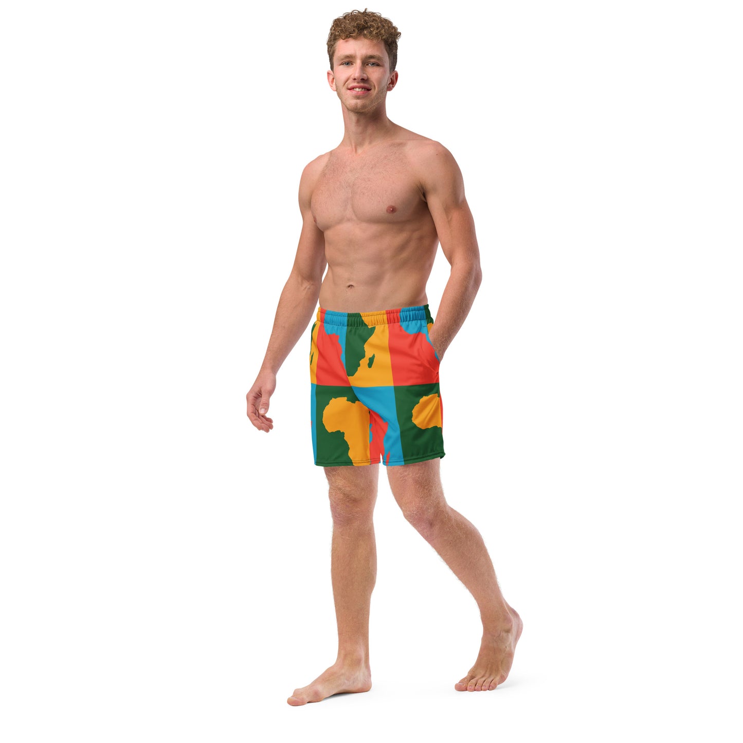 AFRICA WARHOL Men's Swim Trunks (Bright)