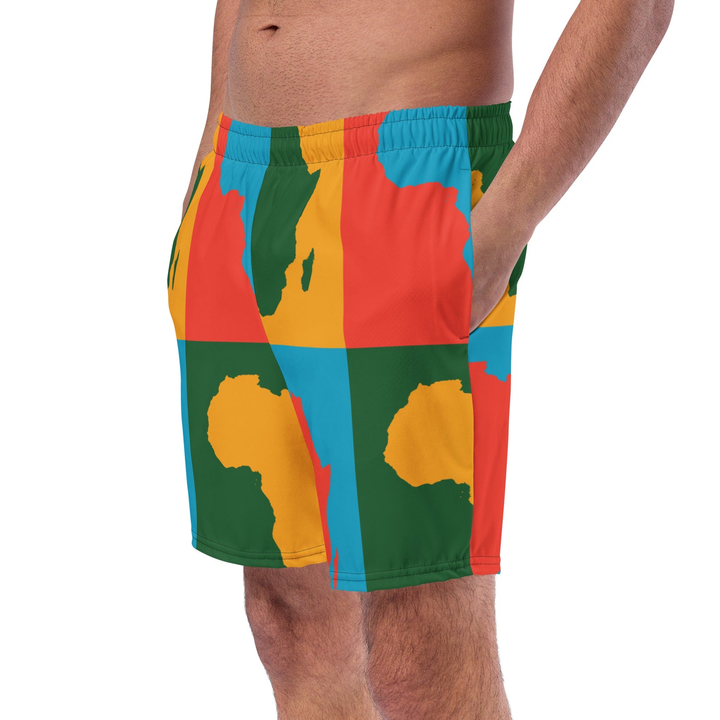 AFRICA WARHOL Men's Swim Trunks (Bright)