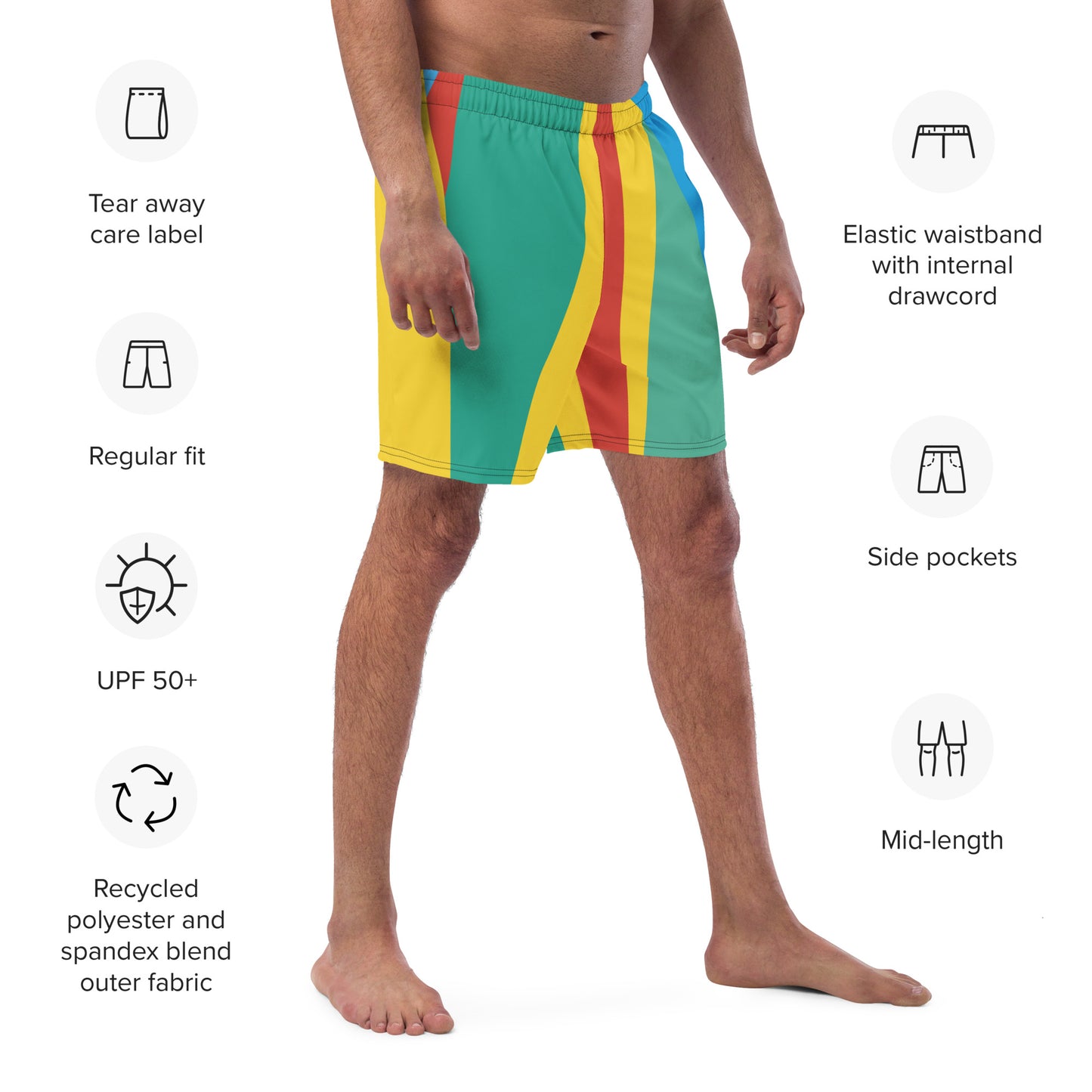 RAY OF LIGHT Men's Swim Trunks