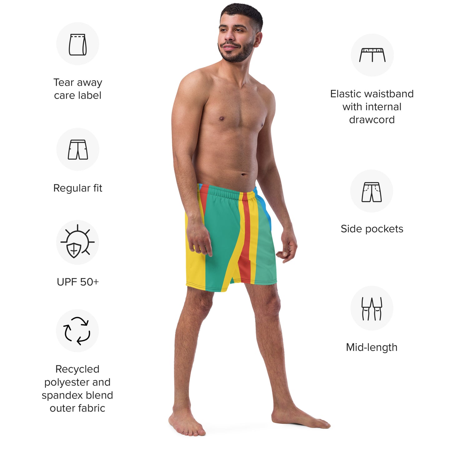 RAY OF LIGHT Men's Swim Trunks