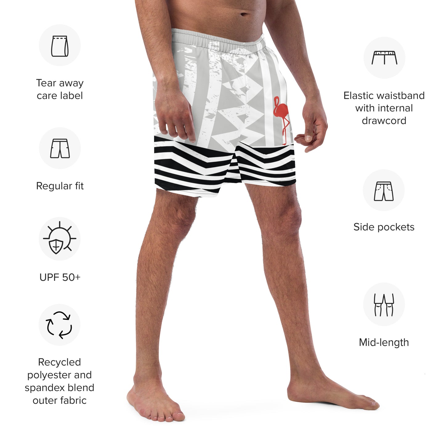 ONE STEP AT A TIME Swim Trunks