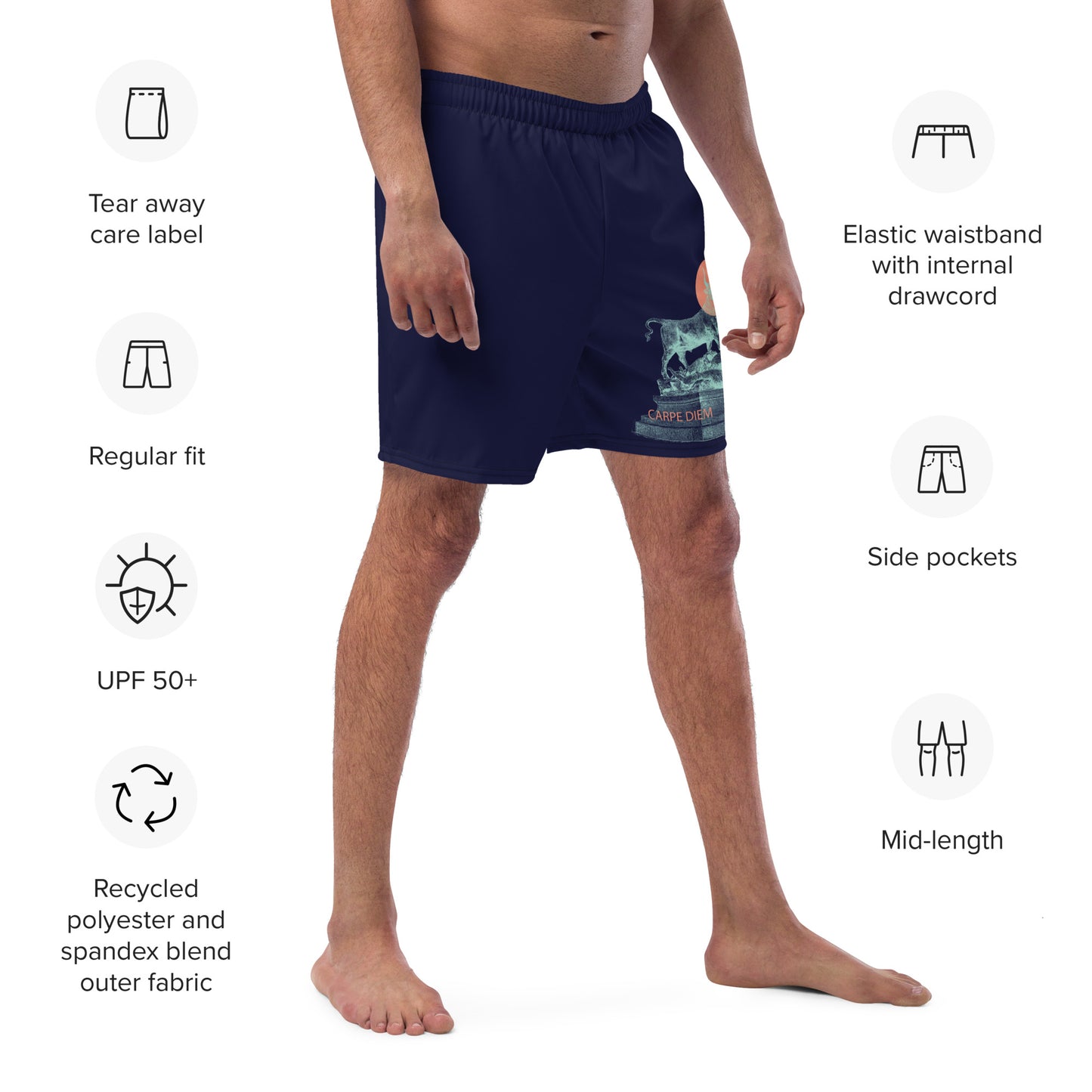 CARPE DIEM Men's Swim Trunks