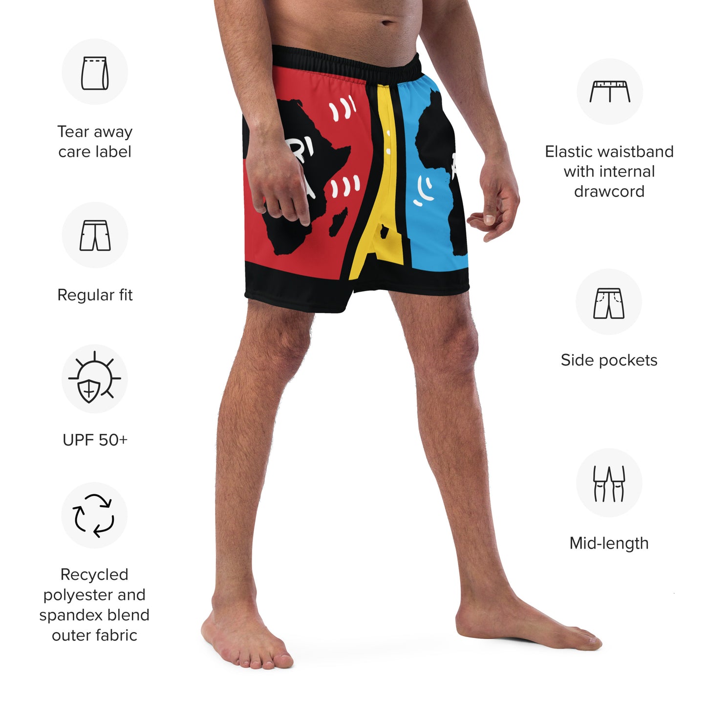 AFRICA PRIMARY Men's Swim Trunks