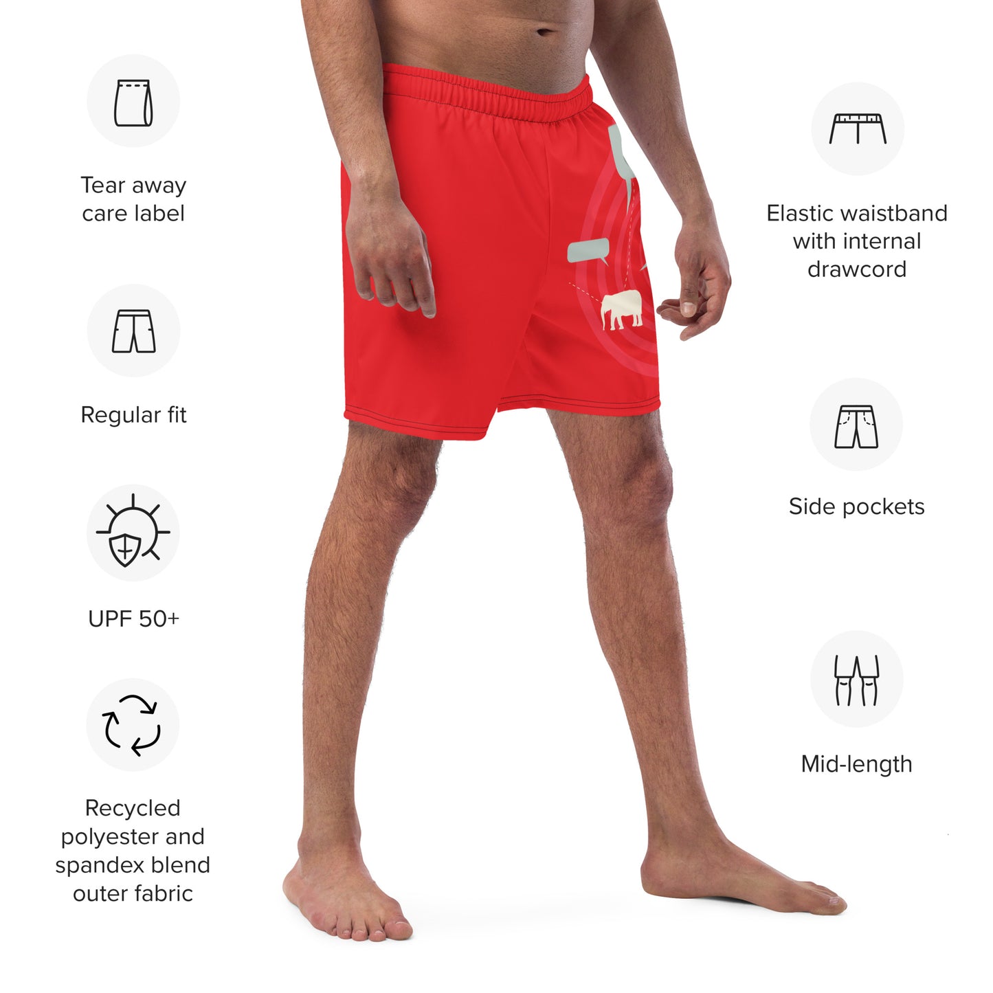 EXPRESS YOURSELF Men's Swim Trunks