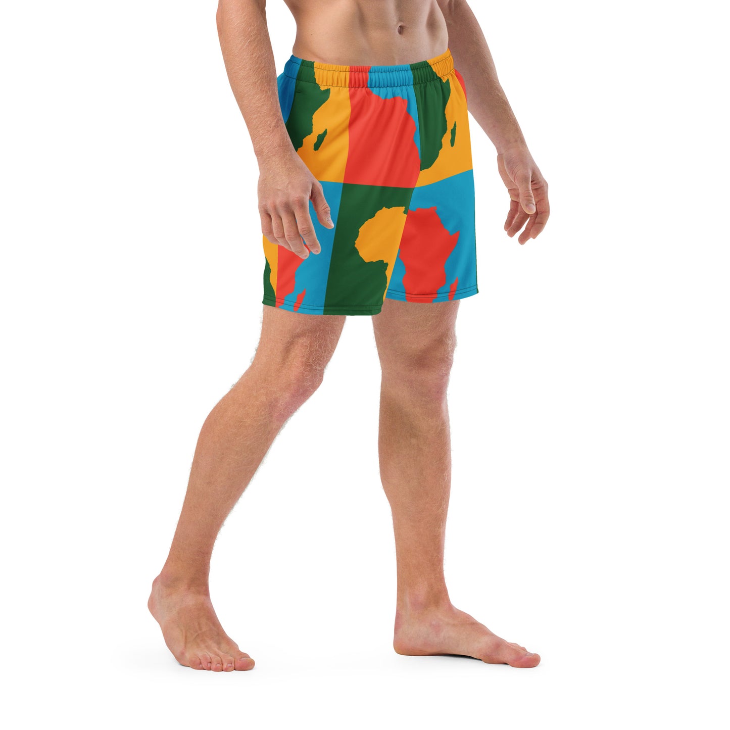 AFRICA WARHOL Men's Swim Trunks (Bright)