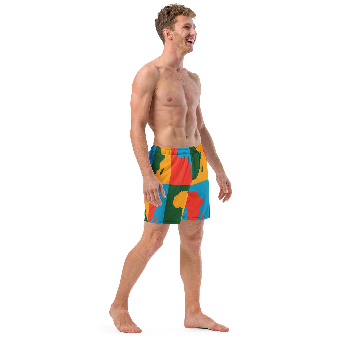 AFRICA WARHOL Men's Swim Trunks (Bright)