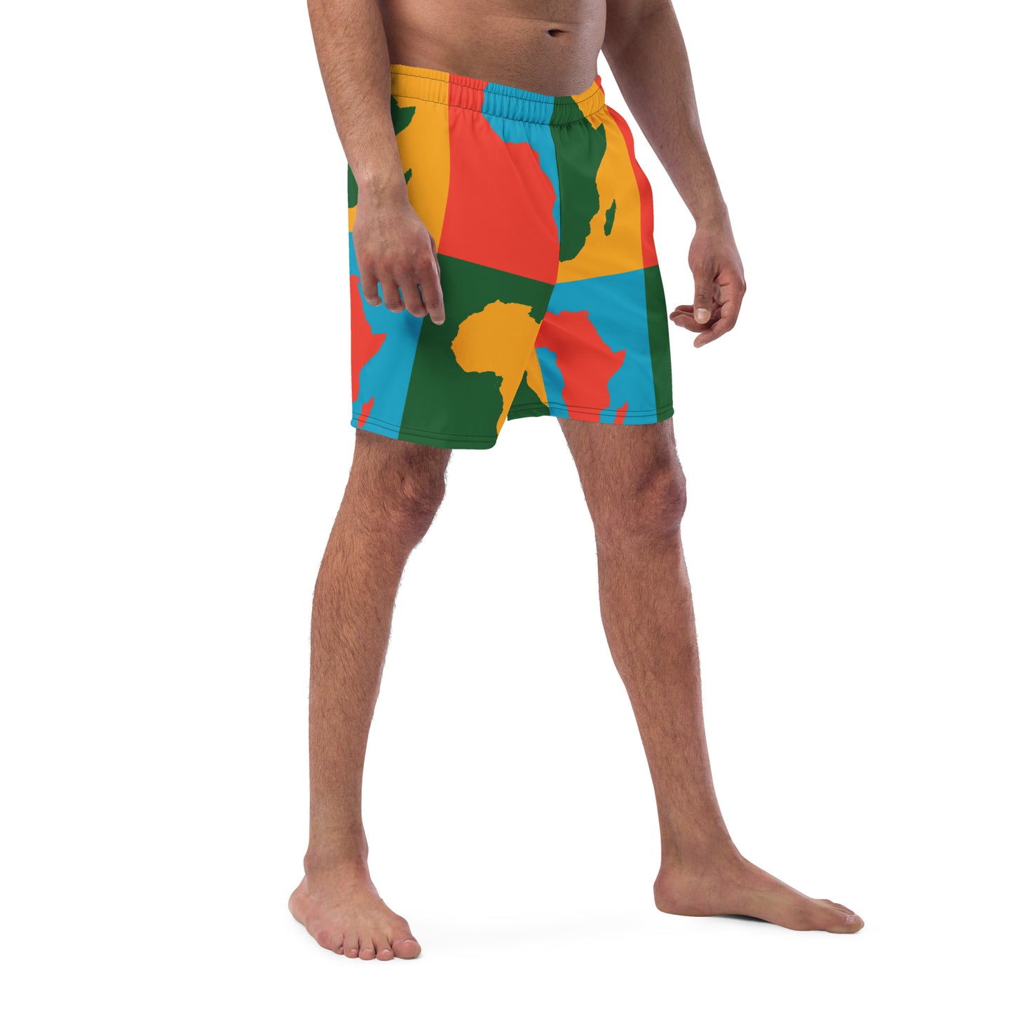 AFRICA WARHOL Men's Swim Trunks (Bright)