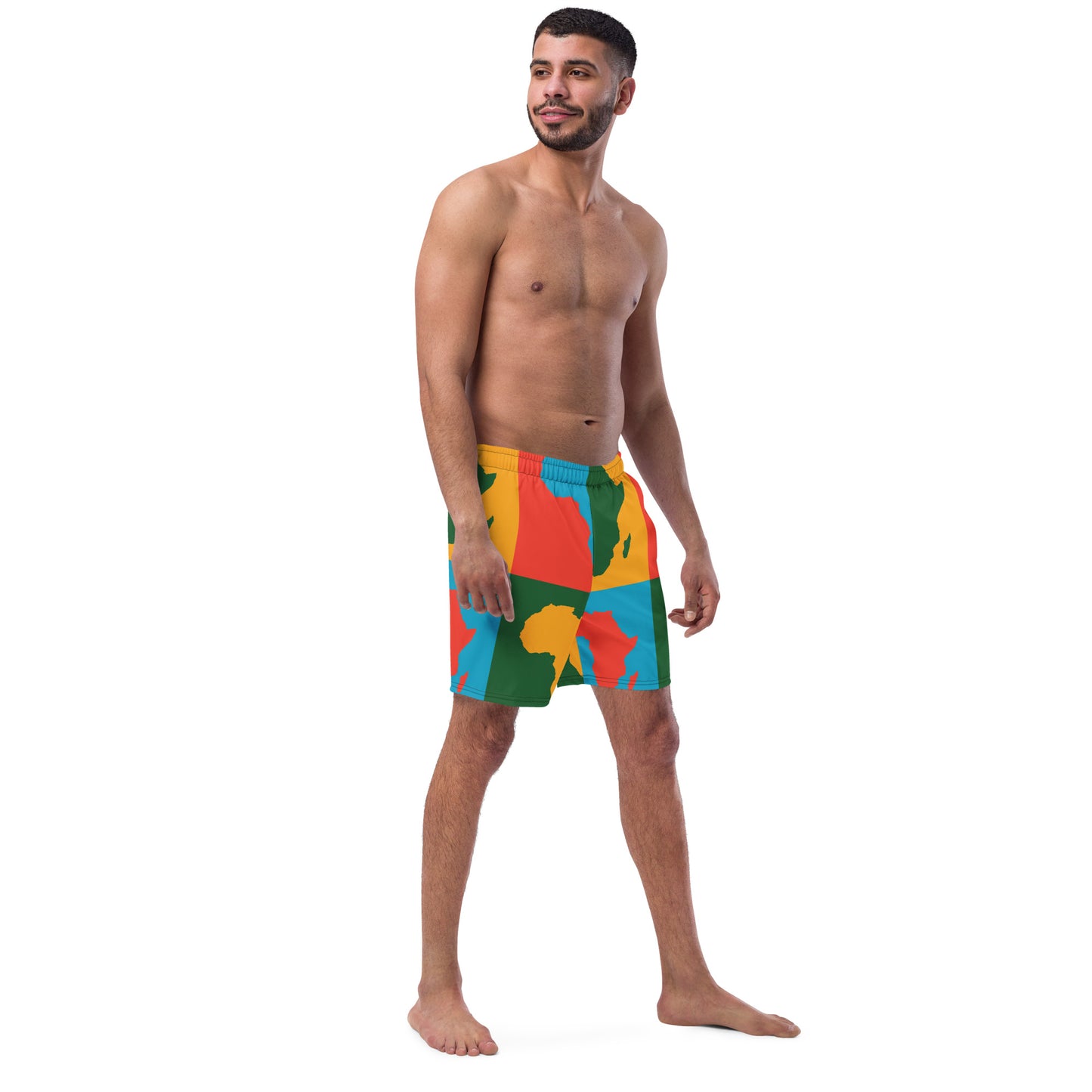 AFRICA WARHOL Men's Swim Trunks (Bright)