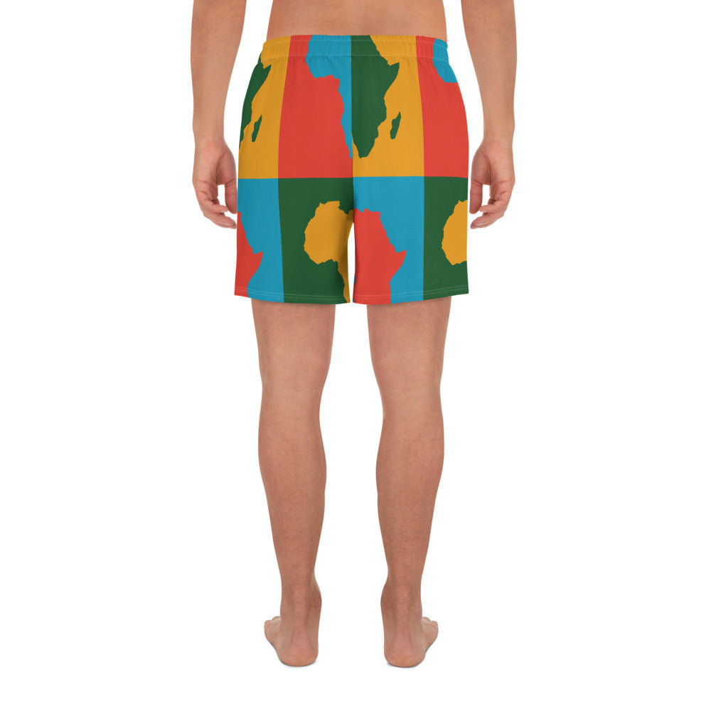 AFRICA WARHOL All-Over Print Unisex Athletic Long Shorts (Bright)