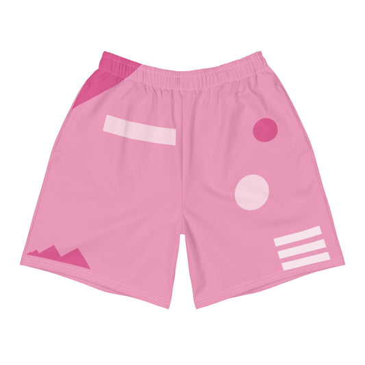 TIMELESS All-Over Print Unisex Athletic Long Shorts (Pink)