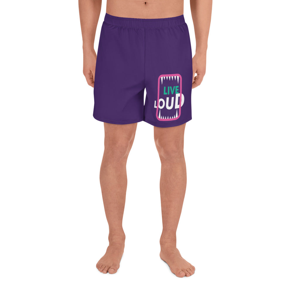 LIVE LOUD All-Over Print Unisex Athletic Long Shorts