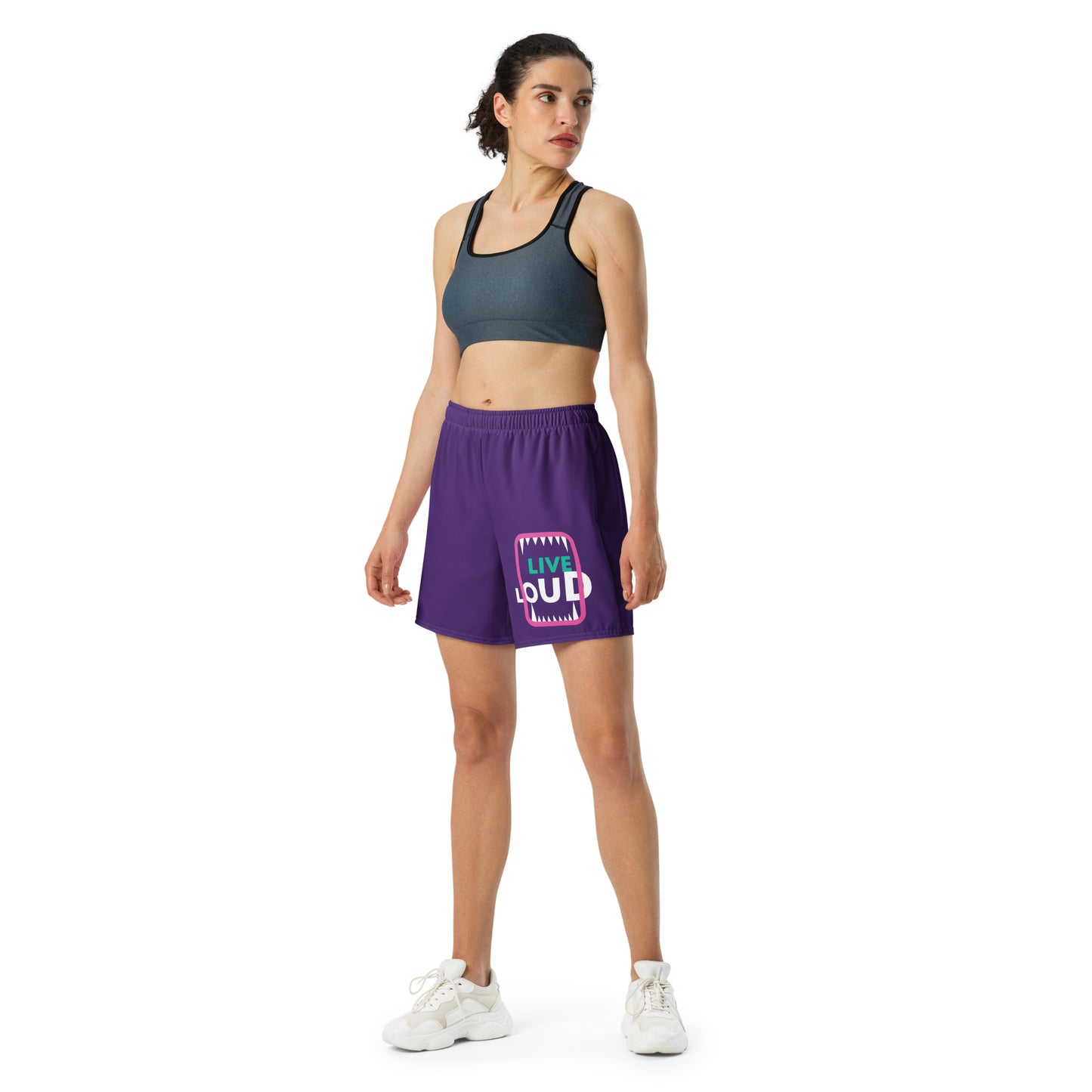 LIVE LOUD All-Over Print Unisex Athletic Long Shorts