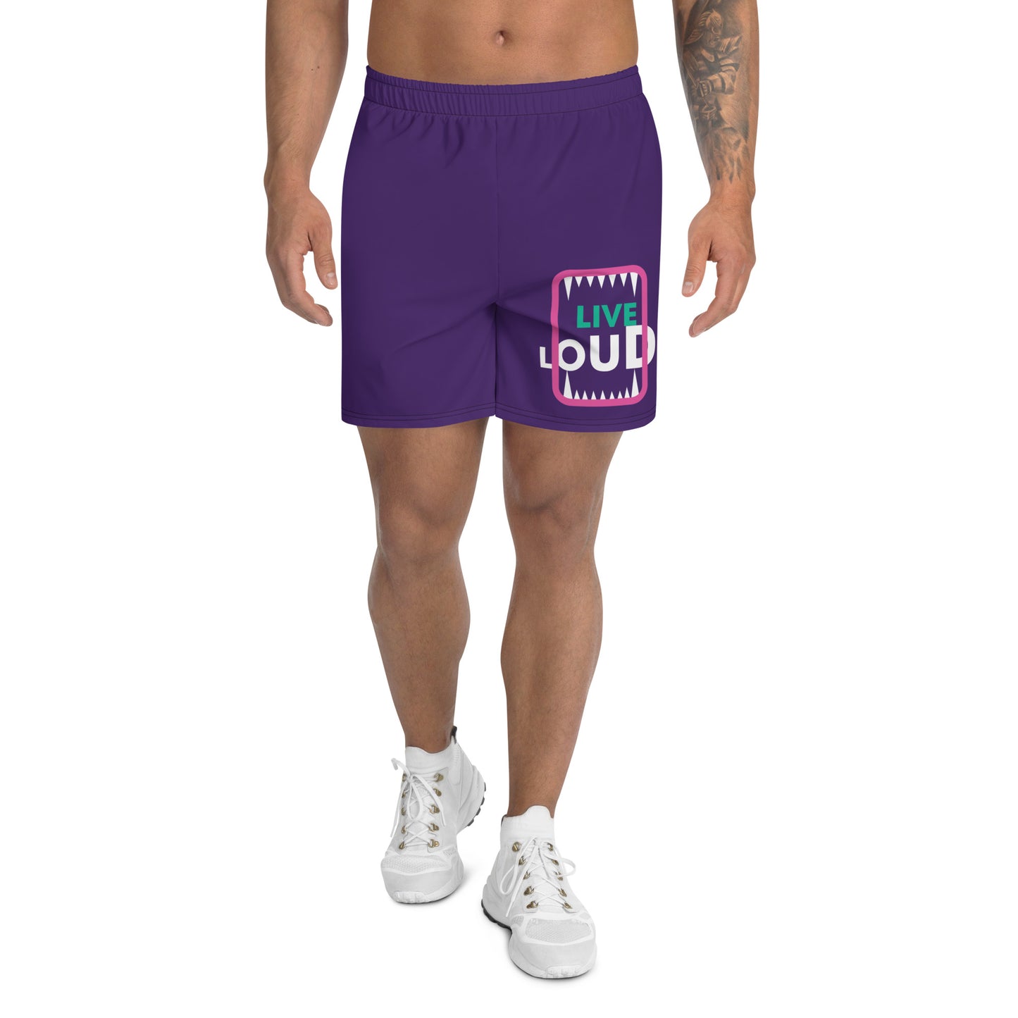 LIVE LOUD All-Over Print Unisex Athletic Long Shorts