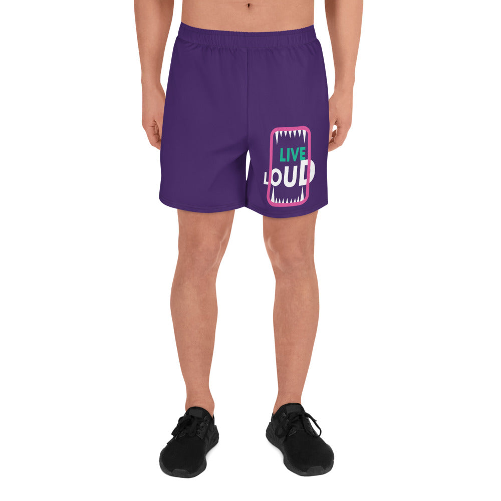 LIVE LOUD All-Over Print Unisex Athletic Long Shorts