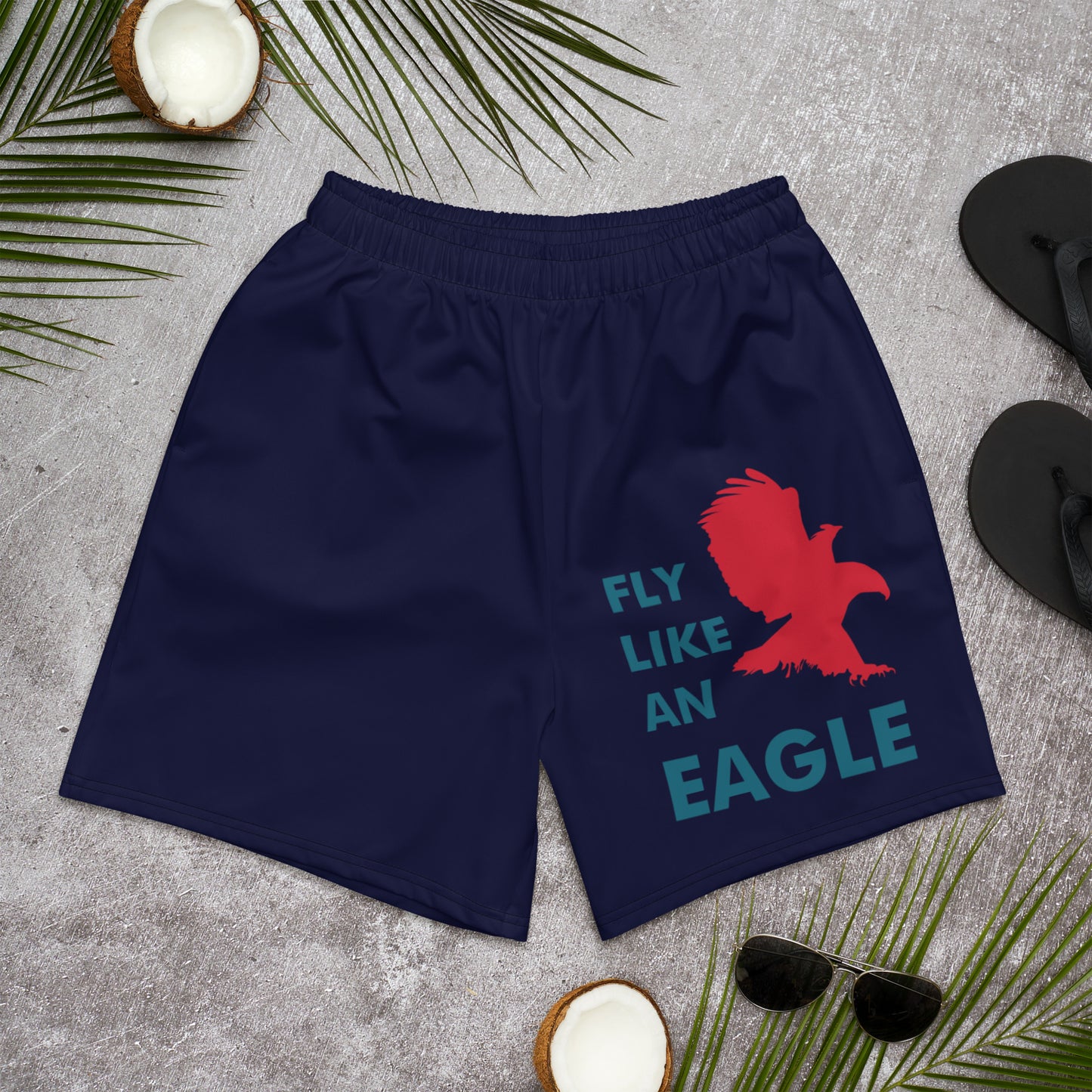 FLY LIKE AN EAGLE All-Over Print Unisex Athletic Long Shorts