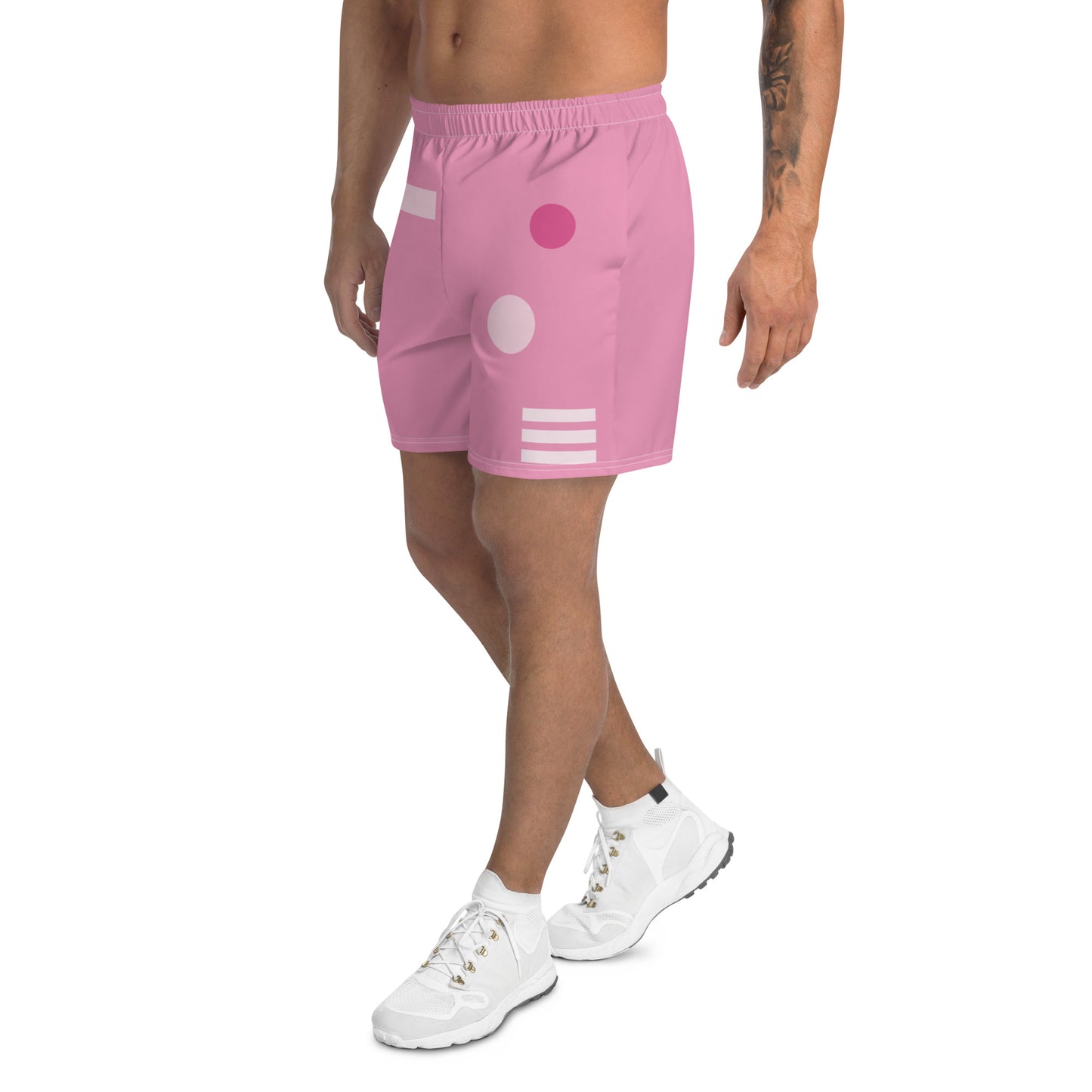 TIMELESS All-Over Print Unisex Athletic Long Shorts (Pink)