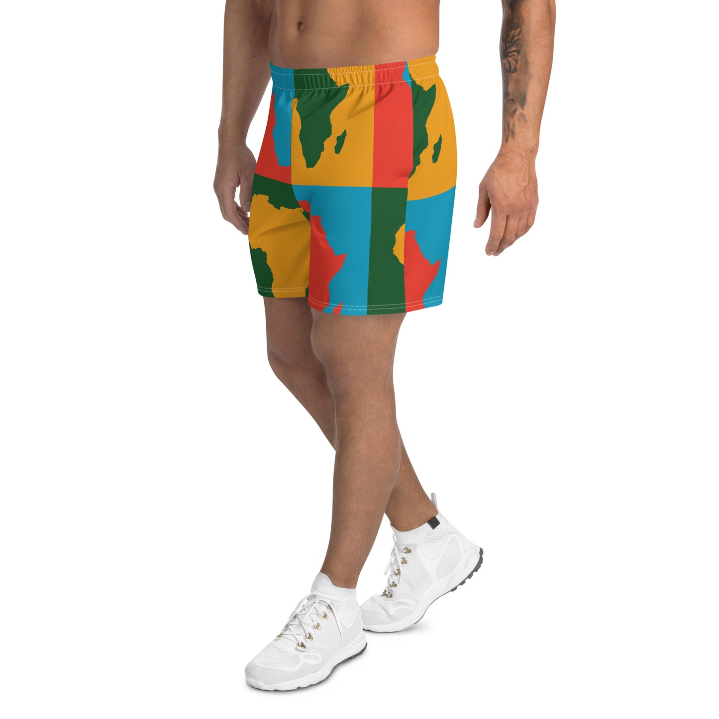 AFRICA WARHOL All-Over Print Unisex Athletic Long Shorts (Bright)