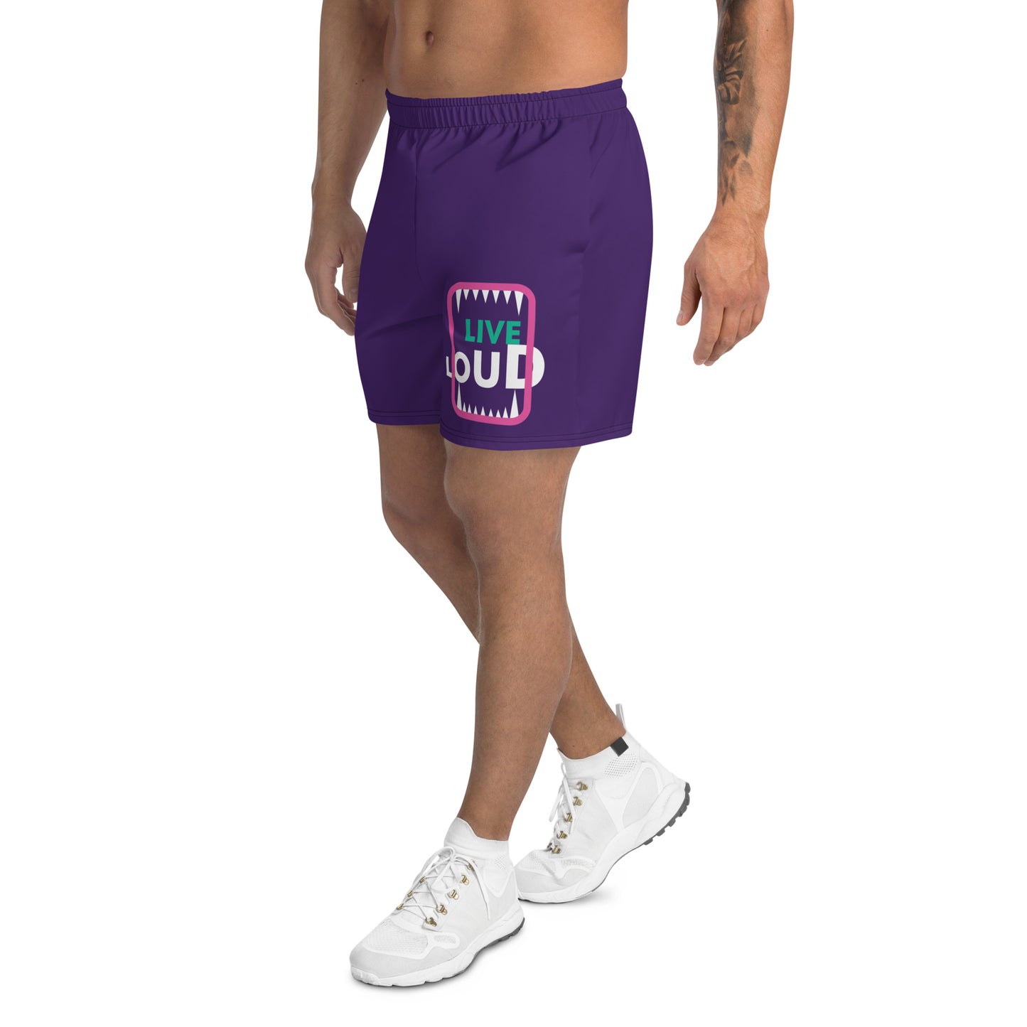 LIVE LOUD All-Over Print Unisex Athletic Long Shorts