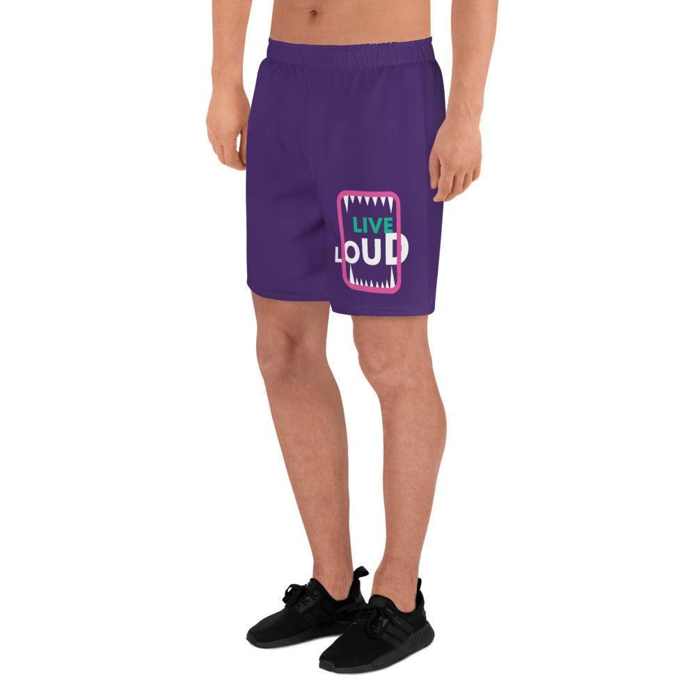 LIVE LOUD All-Over Print Unisex Athletic Long Shorts