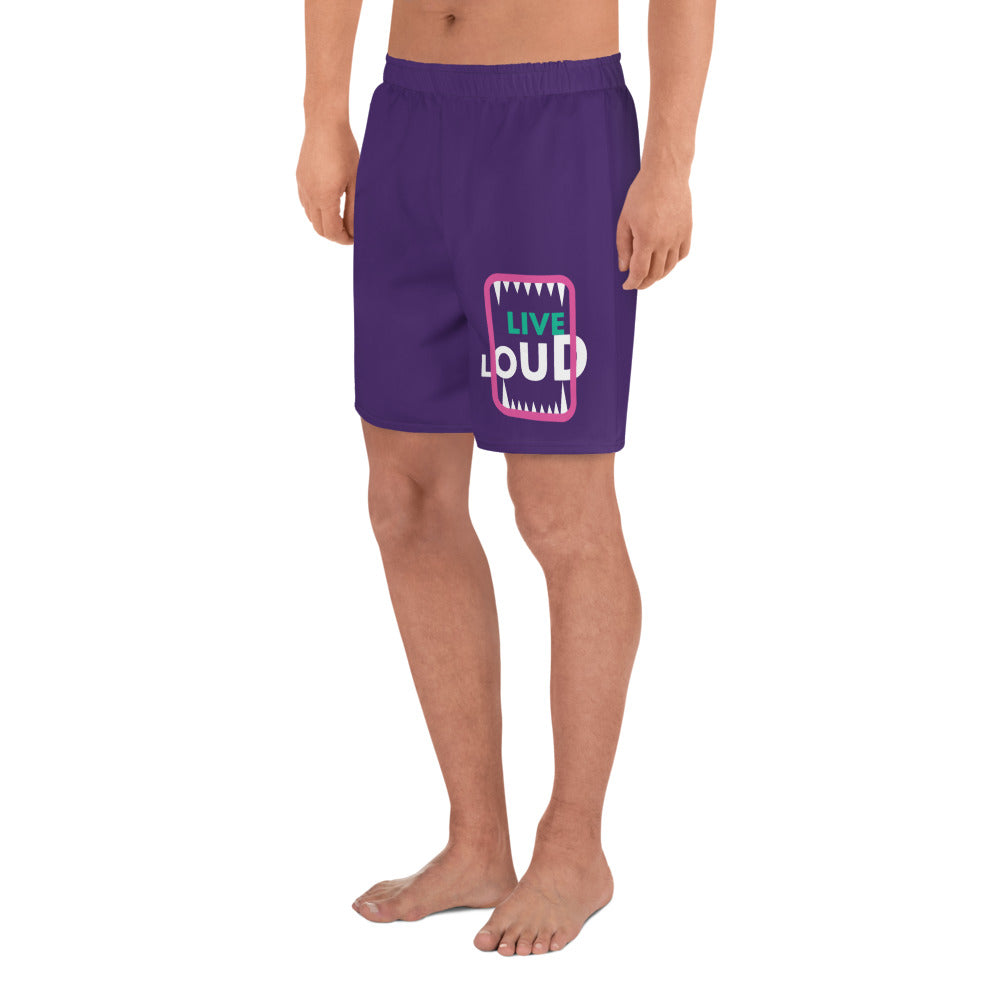 LIVE LOUD All-Over Print Unisex Athletic Long Shorts