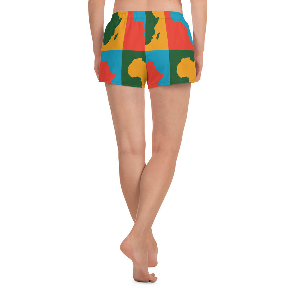 AFRICA WARHOL All-Over Print Unisex Athletic Shorts (Bright)