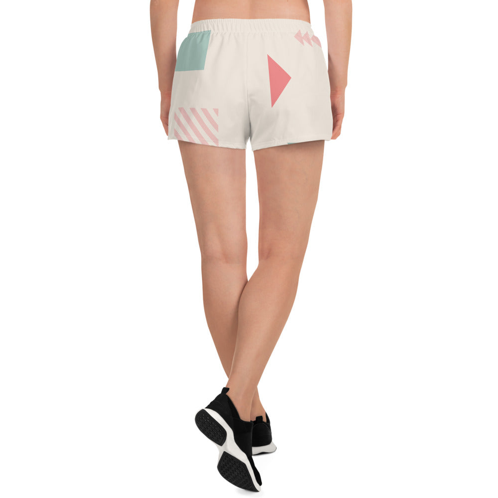 UNIQUE All-Over Print Unisex Athletic Shorts (Cream)