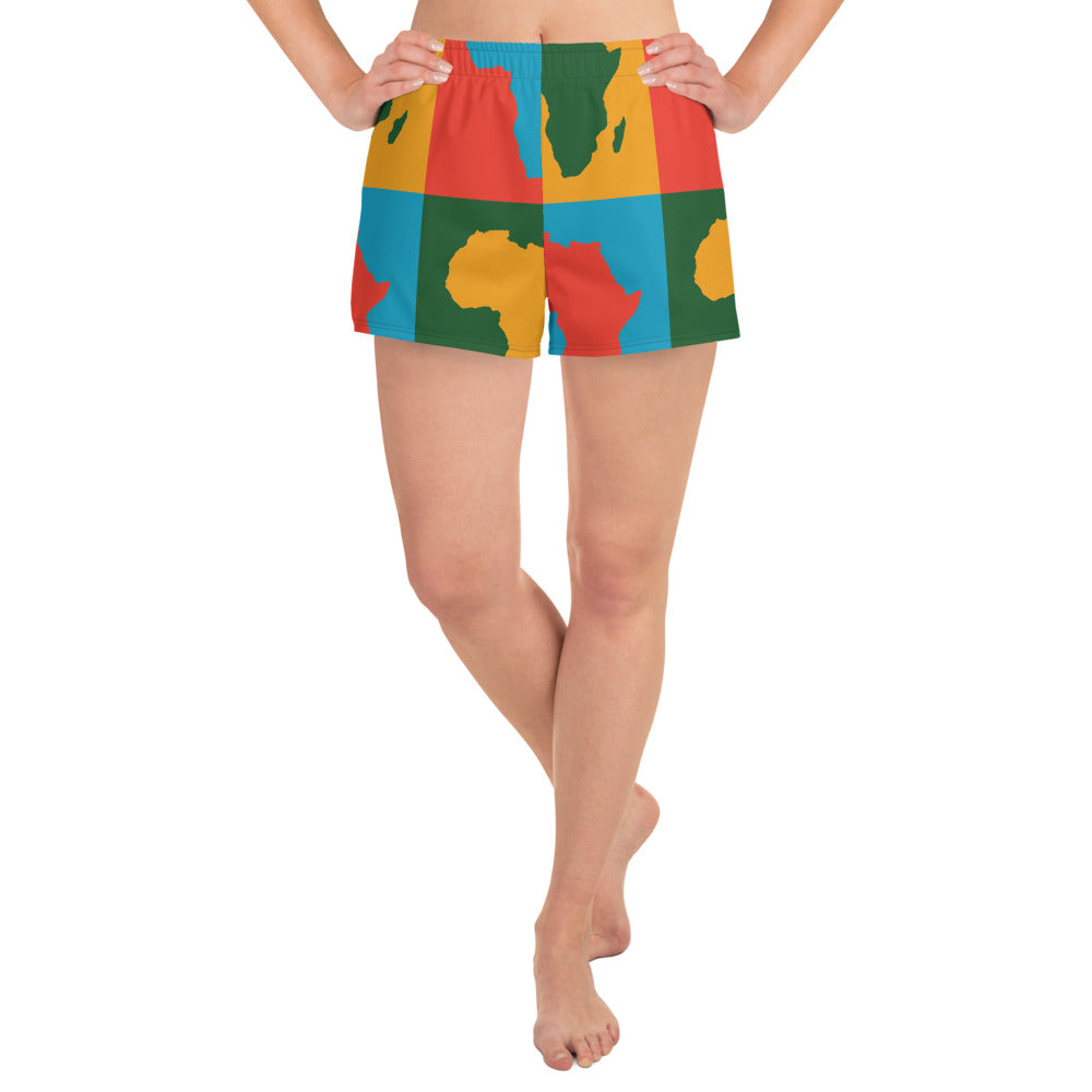 AFRICA WARHOL All-Over Print Unisex Athletic Shorts (Bright)