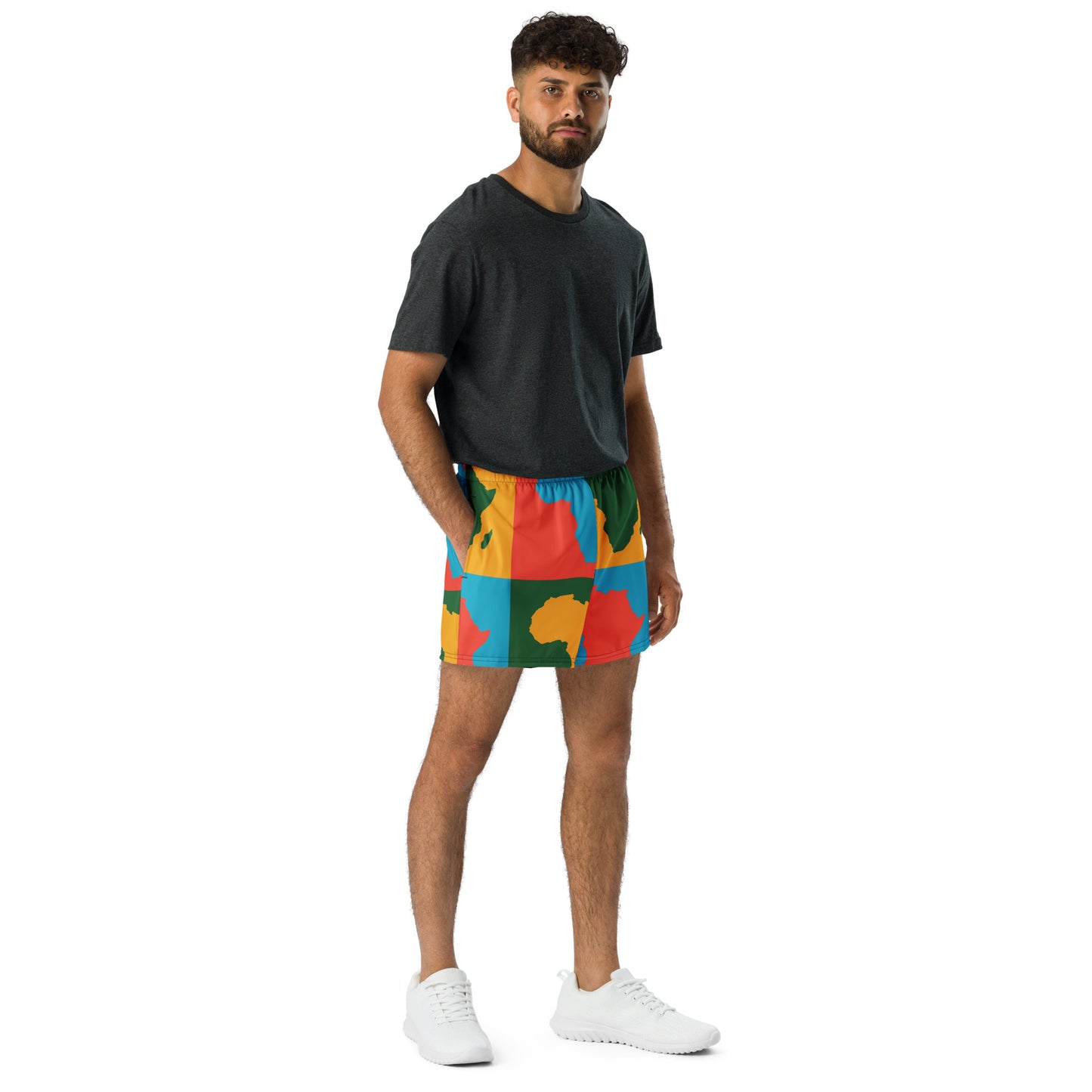 AFRICA WARHOL All-Over Print Unisex Athletic Shorts (Bright)