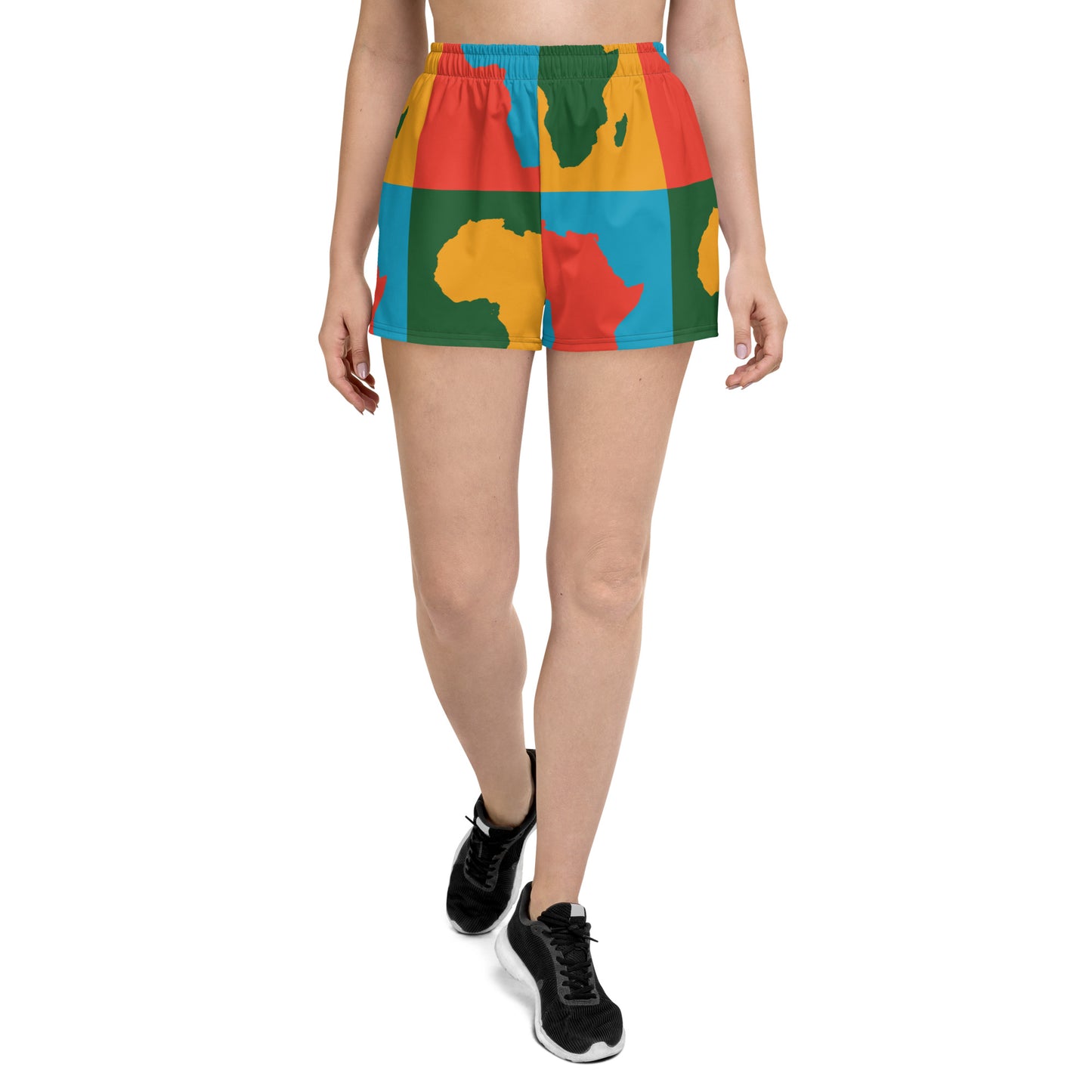 AFRICA WARHOL All-Over Print Unisex Athletic Shorts (Bright)