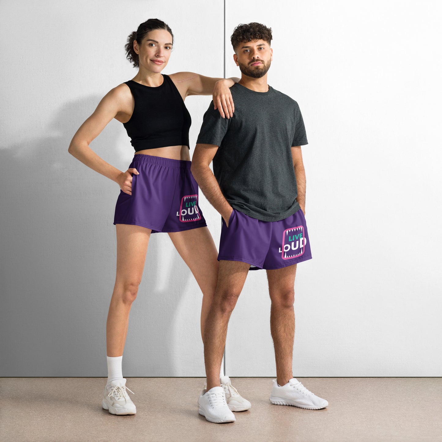 LIVE LOUD All-Over Print Unisex Athletic Shorts