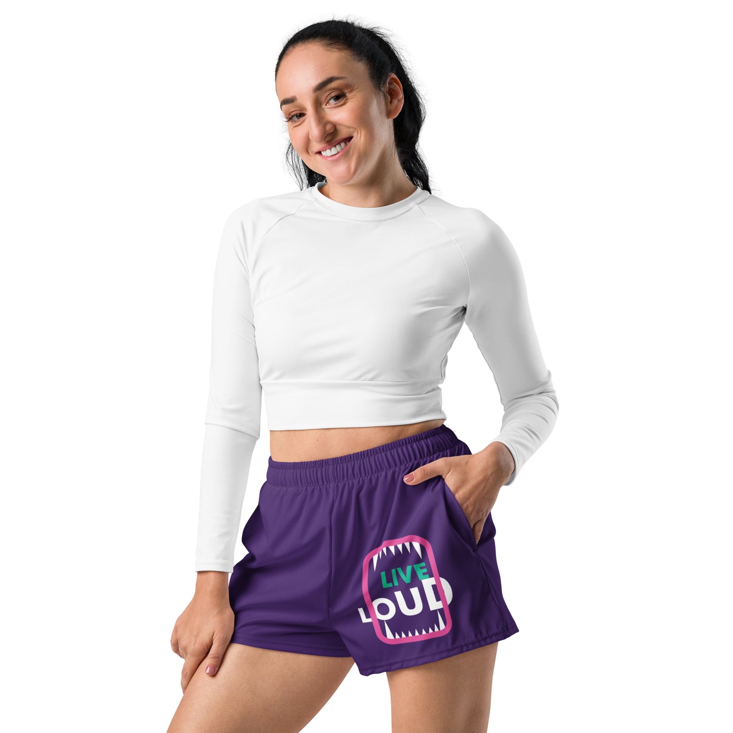 LIVE LOUD All-Over Print Unisex Athletic Shorts