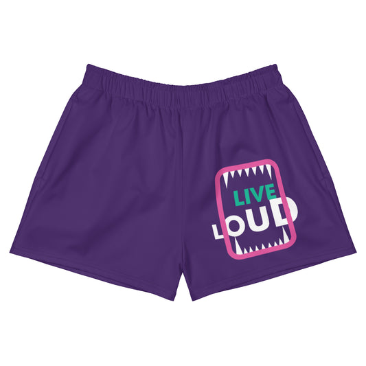 LIVE LOUD All-Over Print Unisex Athletic Shorts