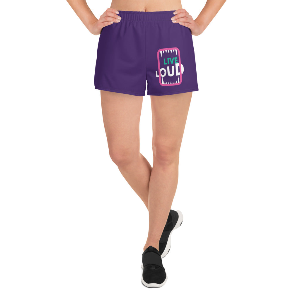 LIVE LOUD All-Over Print Unisex Athletic Shorts