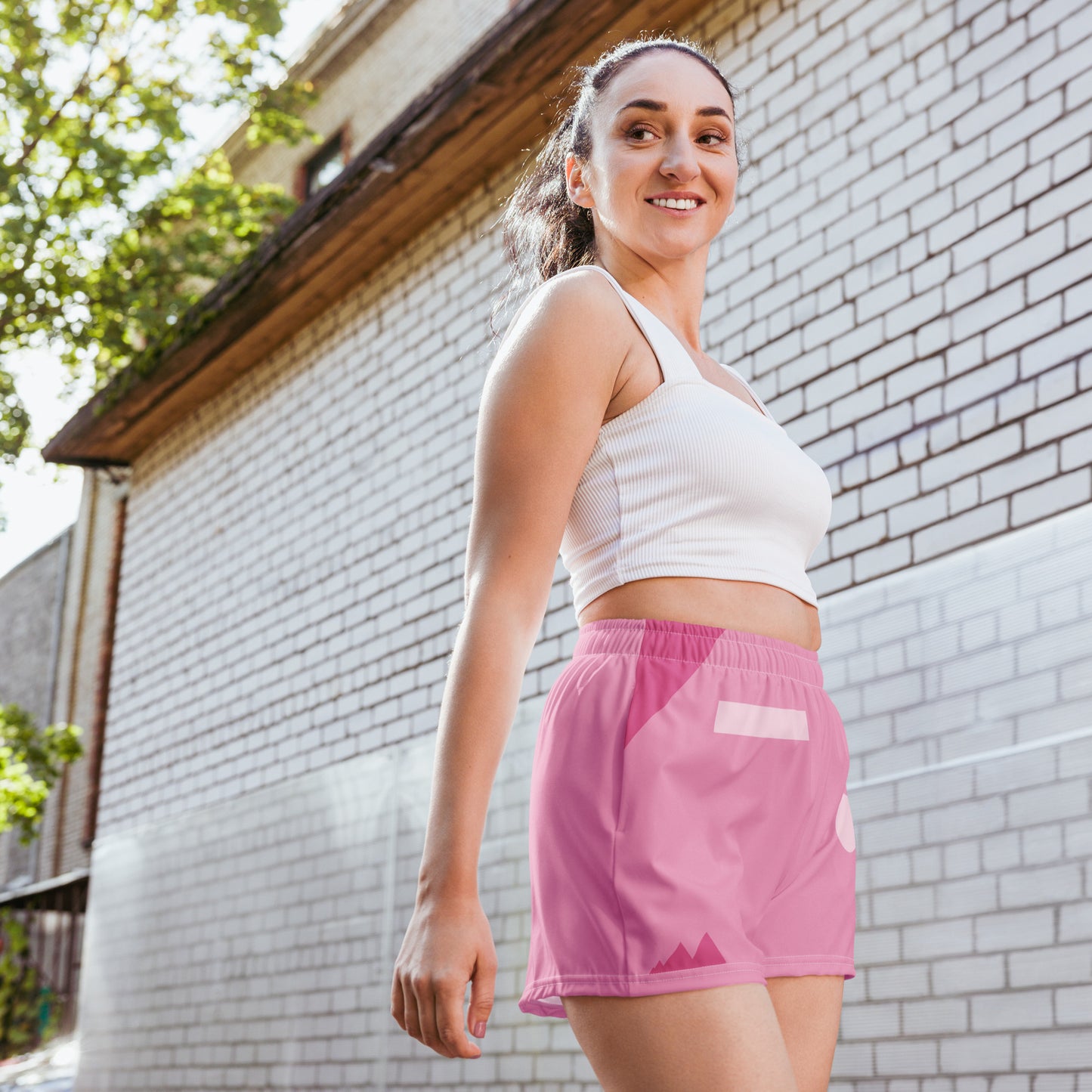 TIMELESS All-Over Print Unisex Athletic Shorts (Pink)