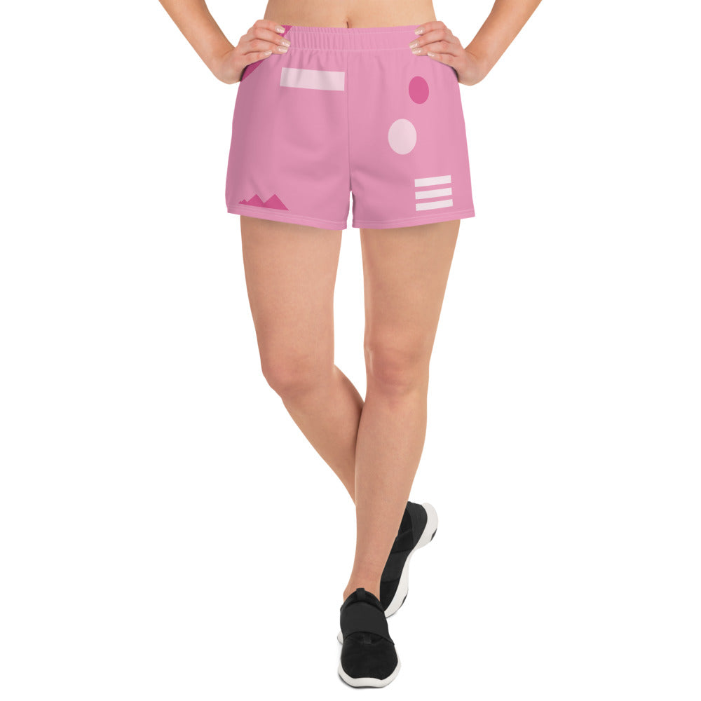 TIMELESS All-Over Print Unisex Athletic Shorts (Pink)