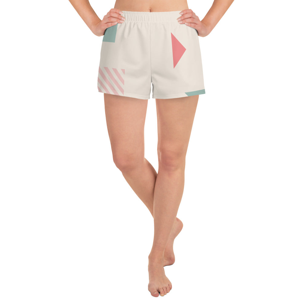 UNIQUE All-Over Print Unisex Athletic Shorts (Cream)