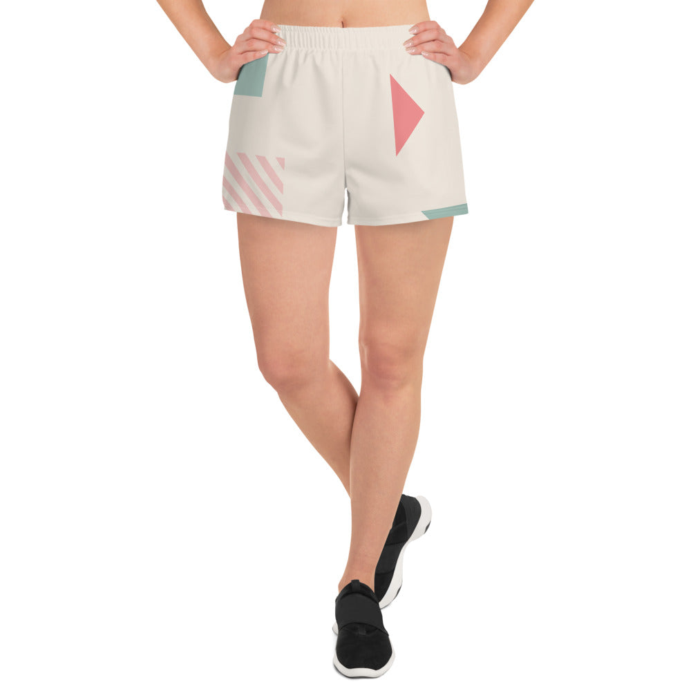 UNIQUE All-Over Print Unisex Athletic Shorts (Cream)