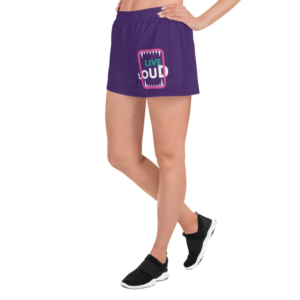 LIVE LOUD All-Over Print Unisex Athletic Shorts