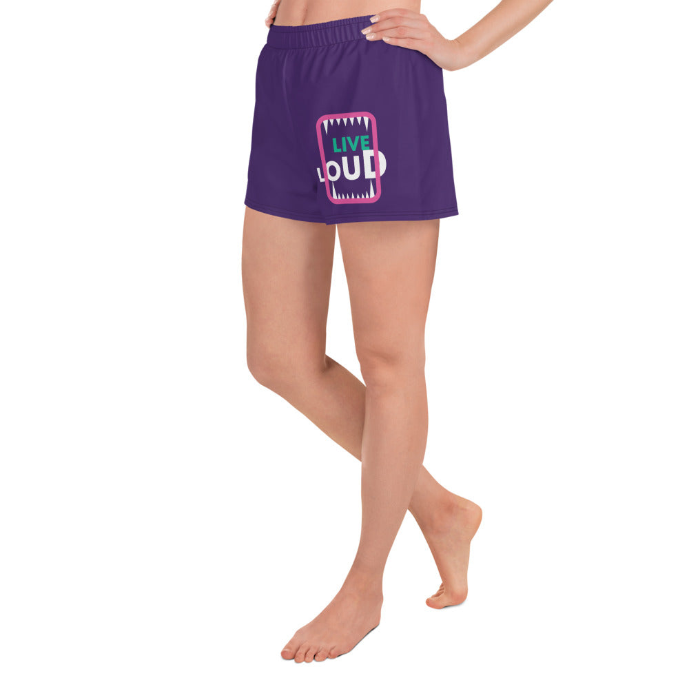 LIVE LOUD All-Over Print Unisex Athletic Shorts