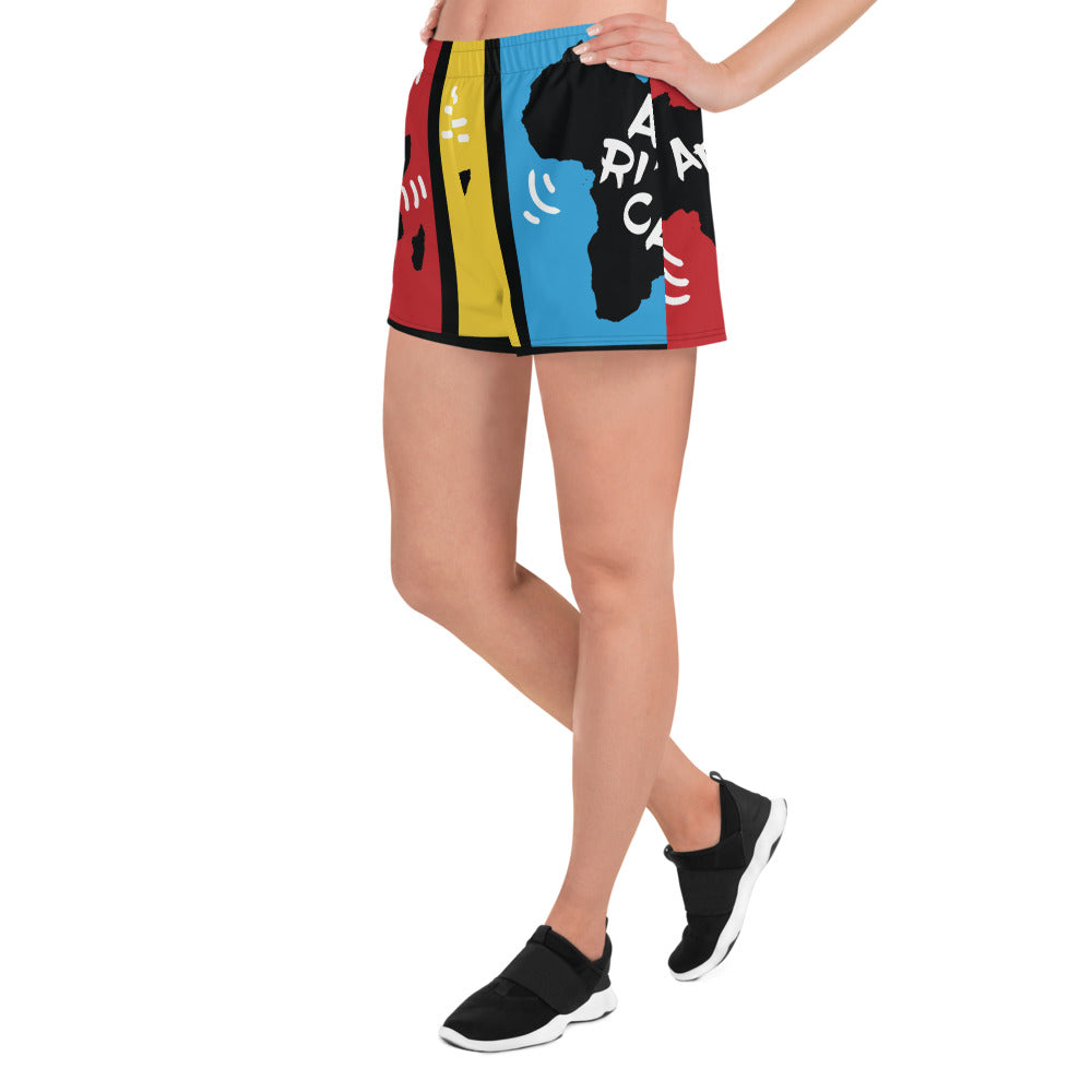 AFRICA PRIMARY All-Over Print Unisex Athletic Shorts